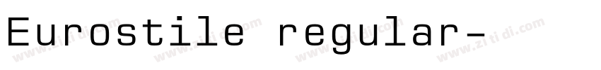 Eurostile regular字体转换